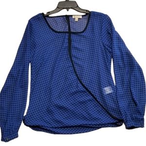 Democracy Front and Back Slit Sheer Blouse